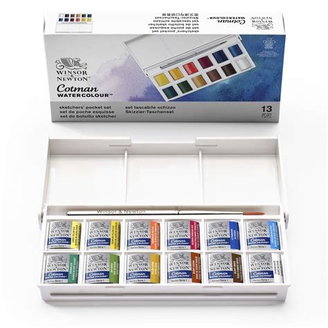 winsor and newton cotman watercolour metal sketchers box set|cotman sketchers pocket box.